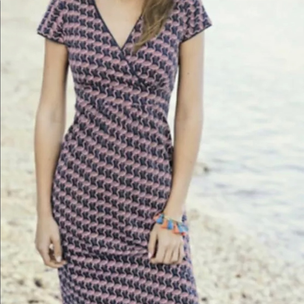 Boden Flamingo Jersey Dress